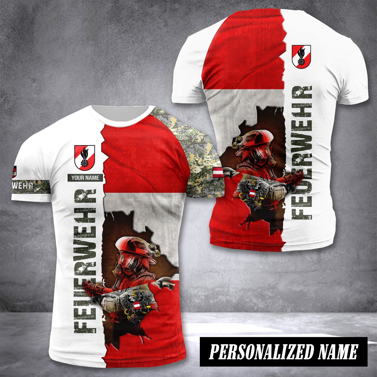 Firefighter Austria customize T-shirt  NWE
