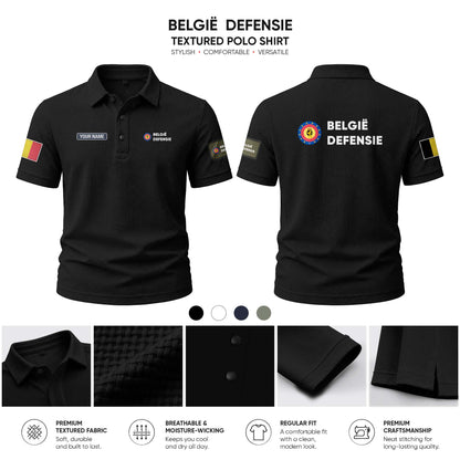 Belgian Army customize Casual Short Sleeved Bone Flower Solid Color