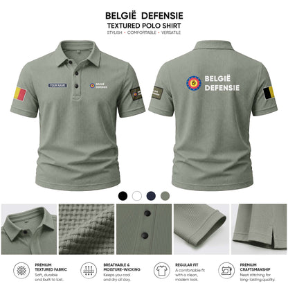 Belgian Army customize Casual Short Sleeved Bone Flower Solid Color