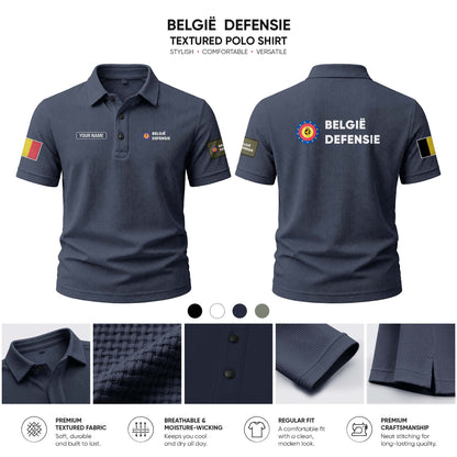 Belgian Army customize Casual Short Sleeved Bone Flower Solid Color