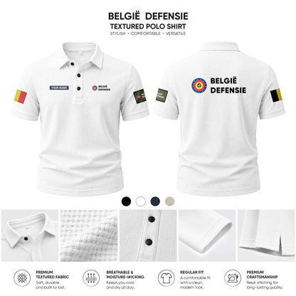 Belgian Army customize Casual Short Sleeved Bone Flower Solid Color