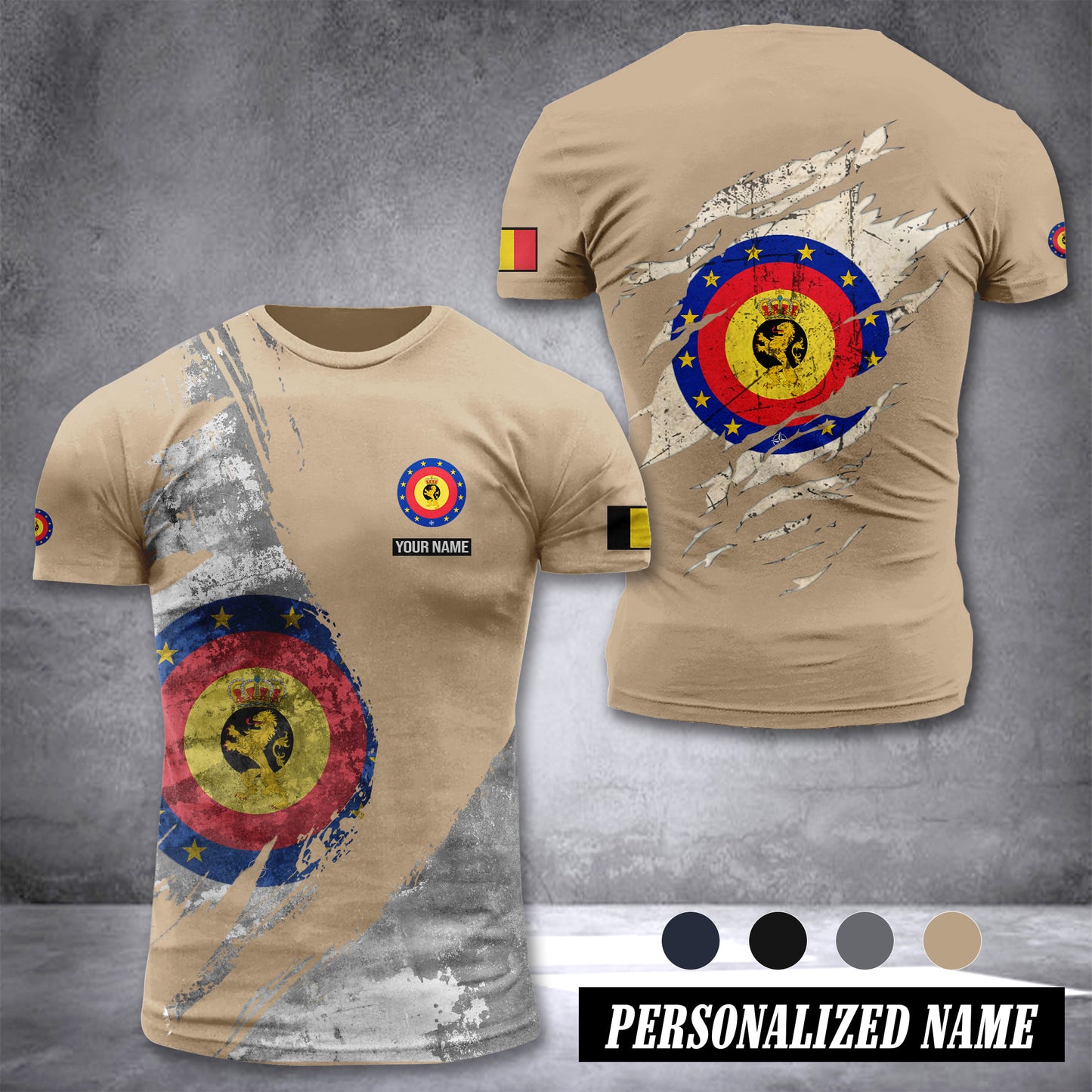 Belgium Soldier customize T-shirt 306