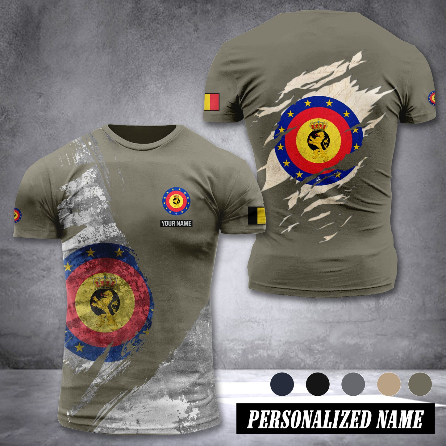Belgium Soldier customize T-shirt 306