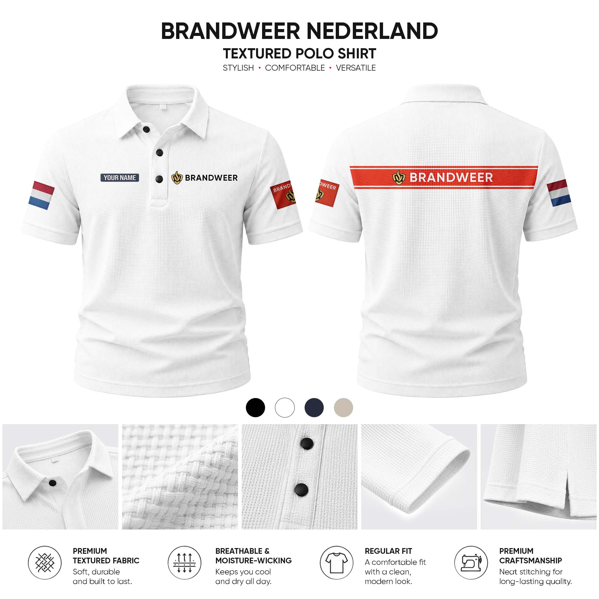 Brandweer  customize Casual Short Sleeved Bone Flower Solid Color