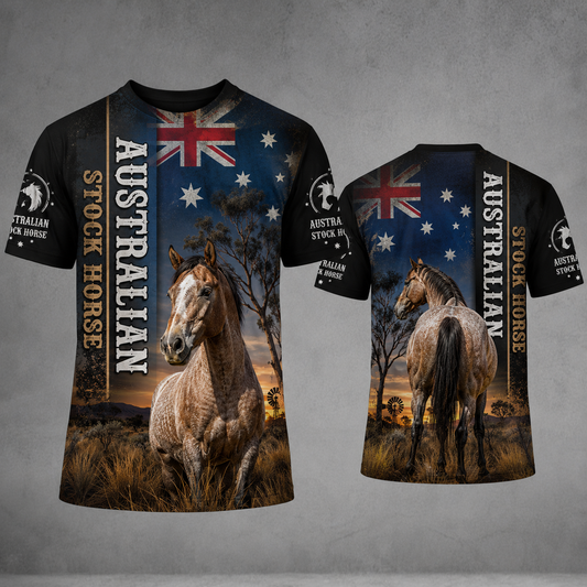 Australian Stock Horse T-shirt 3d