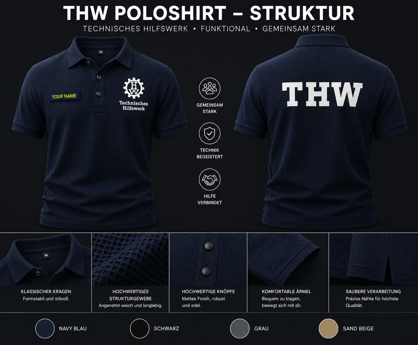 THW Germany customize Casual Short Sleeved Bone Flower Solid Color