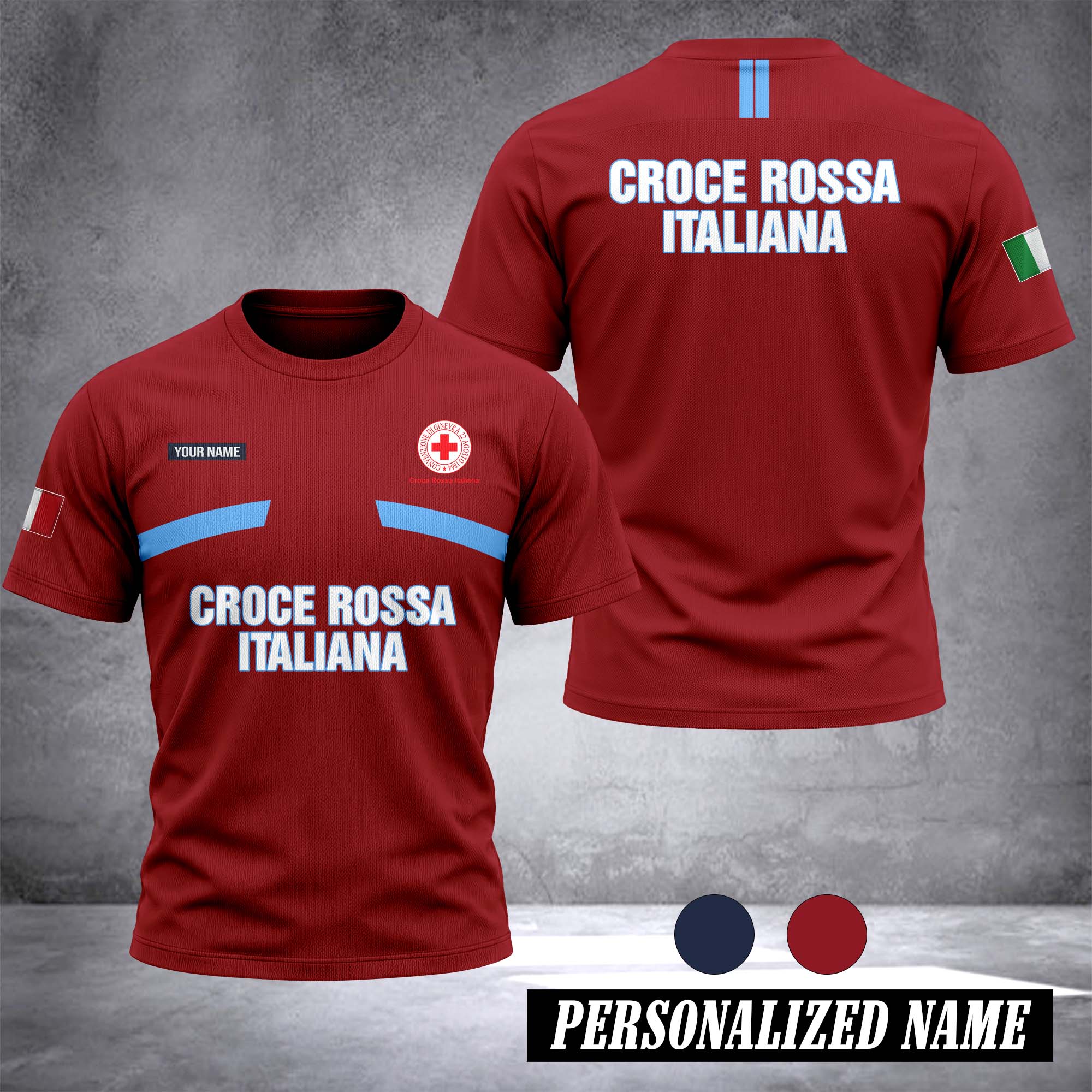Croce Rossa Italiana customize 3d T-shirt 131