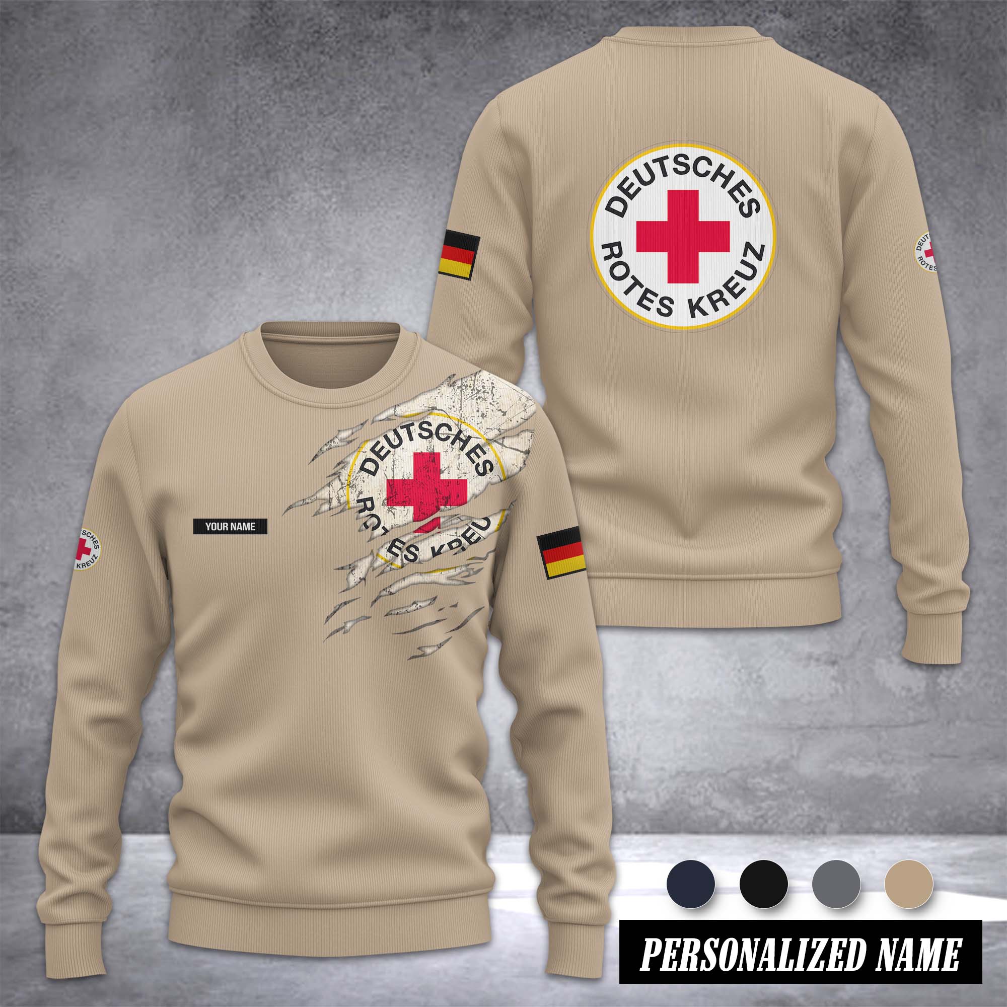 Deutsches Rotes Kreuz Ugly Sweater Christmas Customize 3d printed