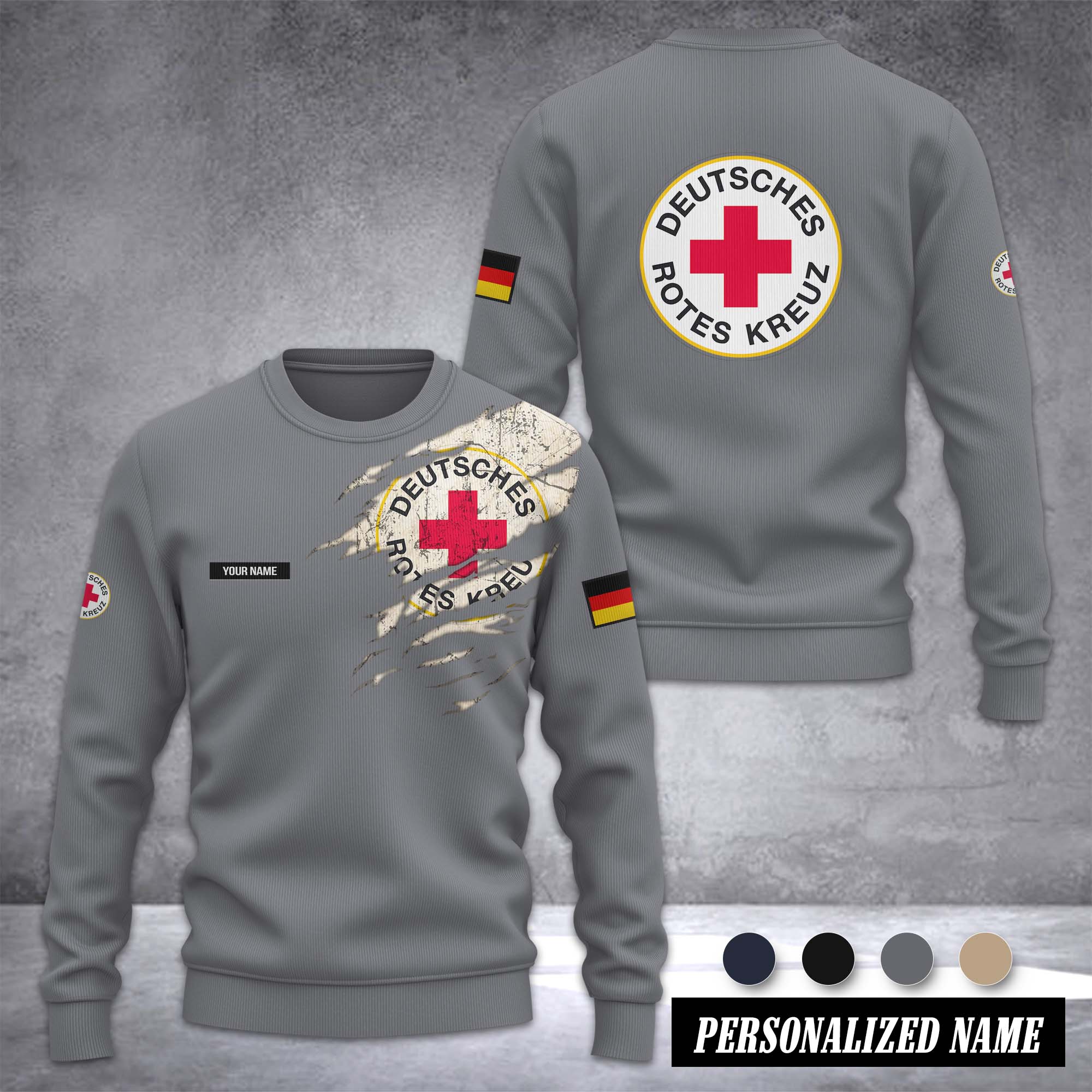Deutsches Rotes Kreuz Ugly Sweater Christmas Customize 3d printed