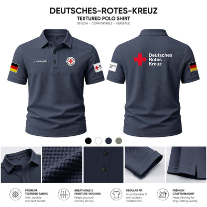 Deutsches Rotes Kreuz customize Casual Short Sleeved Bone Flower Solid Color