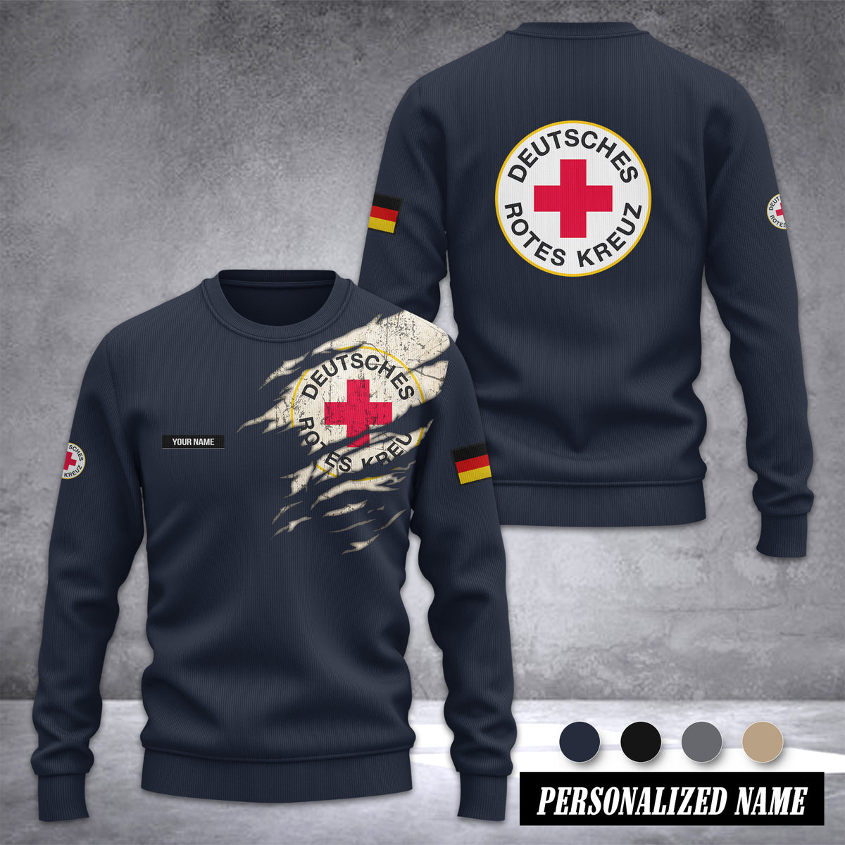Deutsches Rotes Kreuz Ugly Sweater Christmas Customize 3d printed