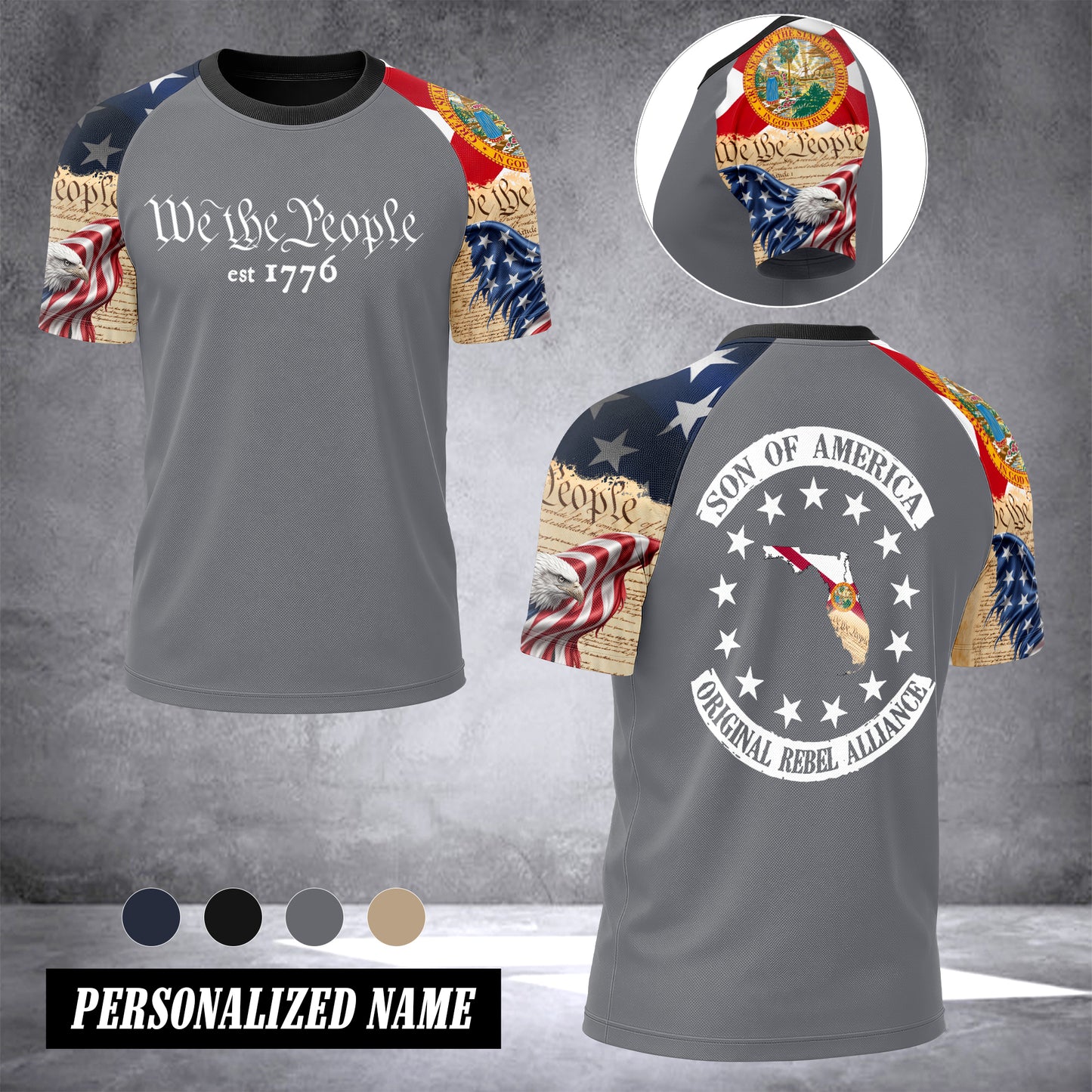 Florida we the people T-shirt has raglan sleeves  MRI