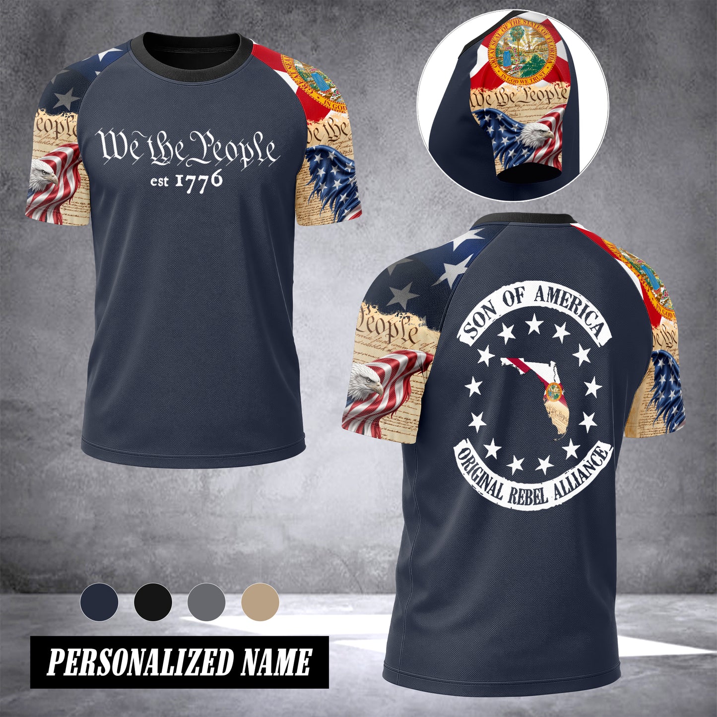 Florida we the people T-shirt has raglan sleeves  MRI