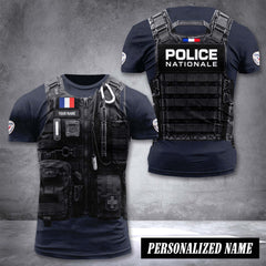 Police Nationale customize 3d T-shirt 299