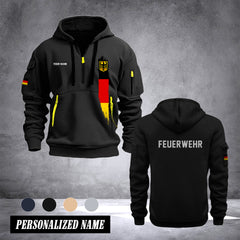 Firefighter Germany customize Hoodie Half Zipper NLG