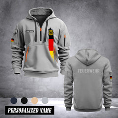 Firefighter Germany customize Hoodie Half Zipper NLG