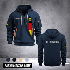 Firefighter Germany customize Hoodie Half Zipper NLG