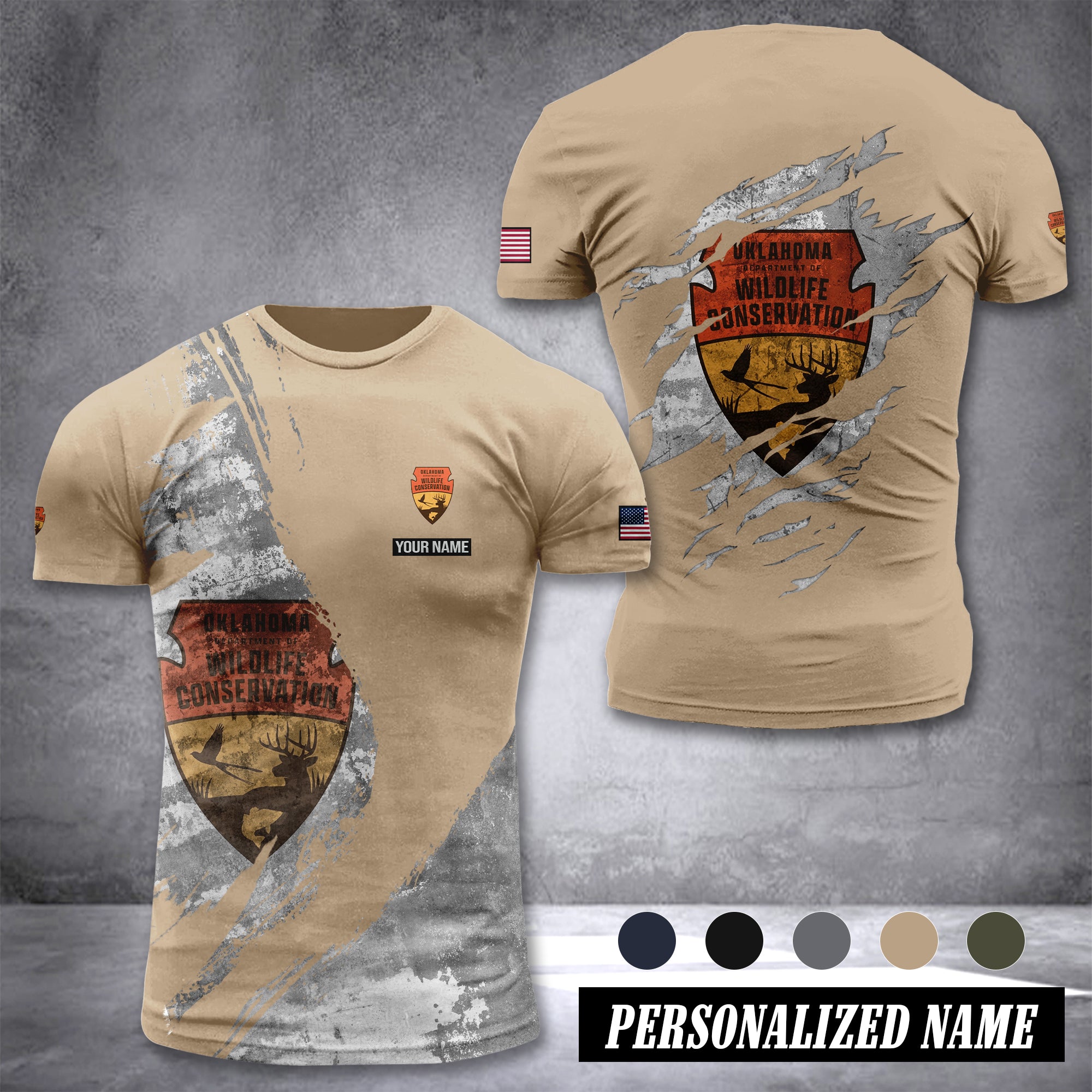 Oklahoma Department of Wildlife Conservation customize T-shirt 306