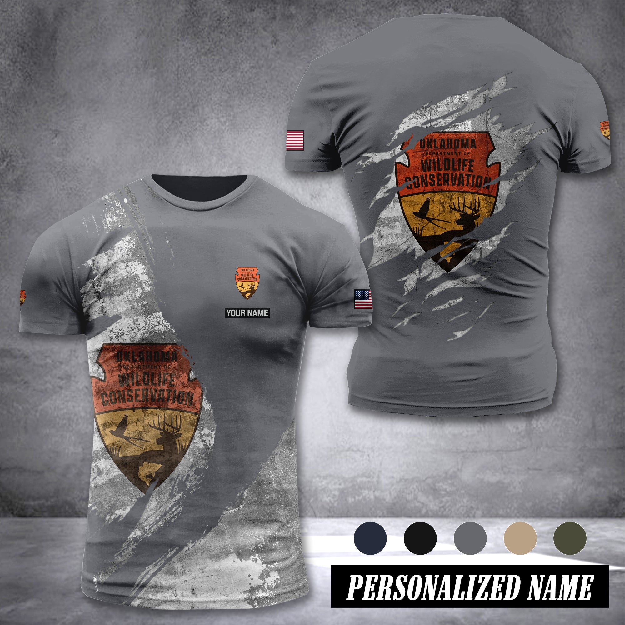 Oklahoma Department of Wildlife Conservation customize T-shirt 306