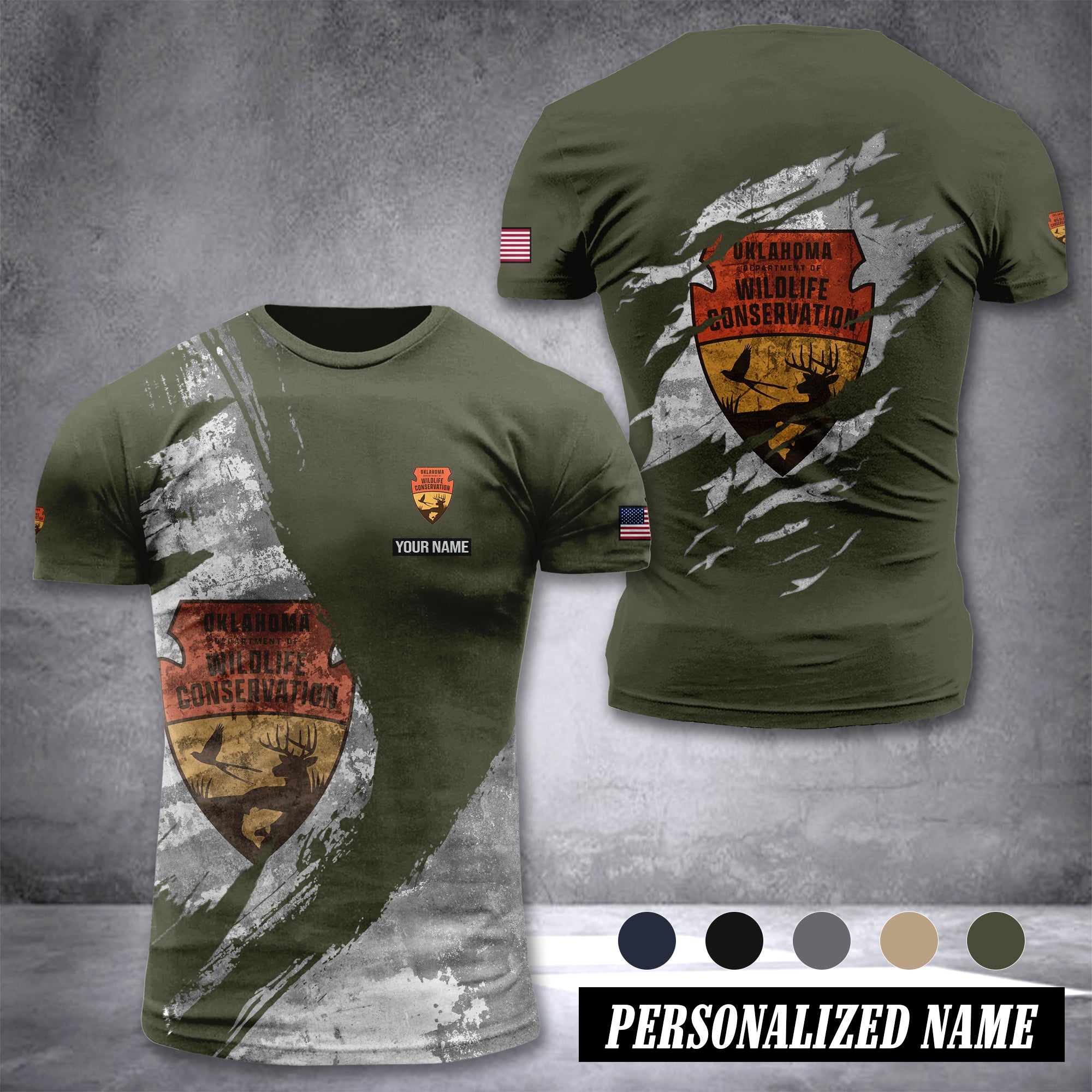 Oklahoma Department of Wildlife Conservation customize T-shirt 306