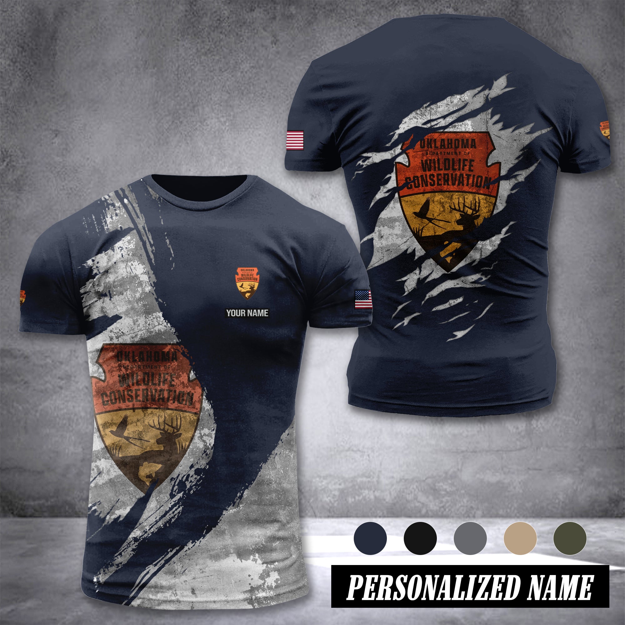 Oklahoma Department of Wildlife Conservation customize T-shirt 306