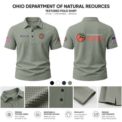 Ohio Department of Natural Resources customize Casual Short Sleeved Bone Flower Solid Color 278