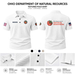 Ohio Department of Natural Resources customize Casual Short Sleeved Bone Flower Solid Color 278