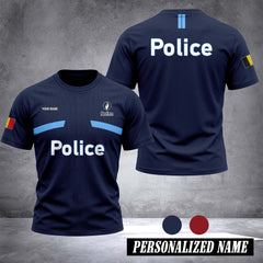 Police Belgium customize 3d T-shirt 131