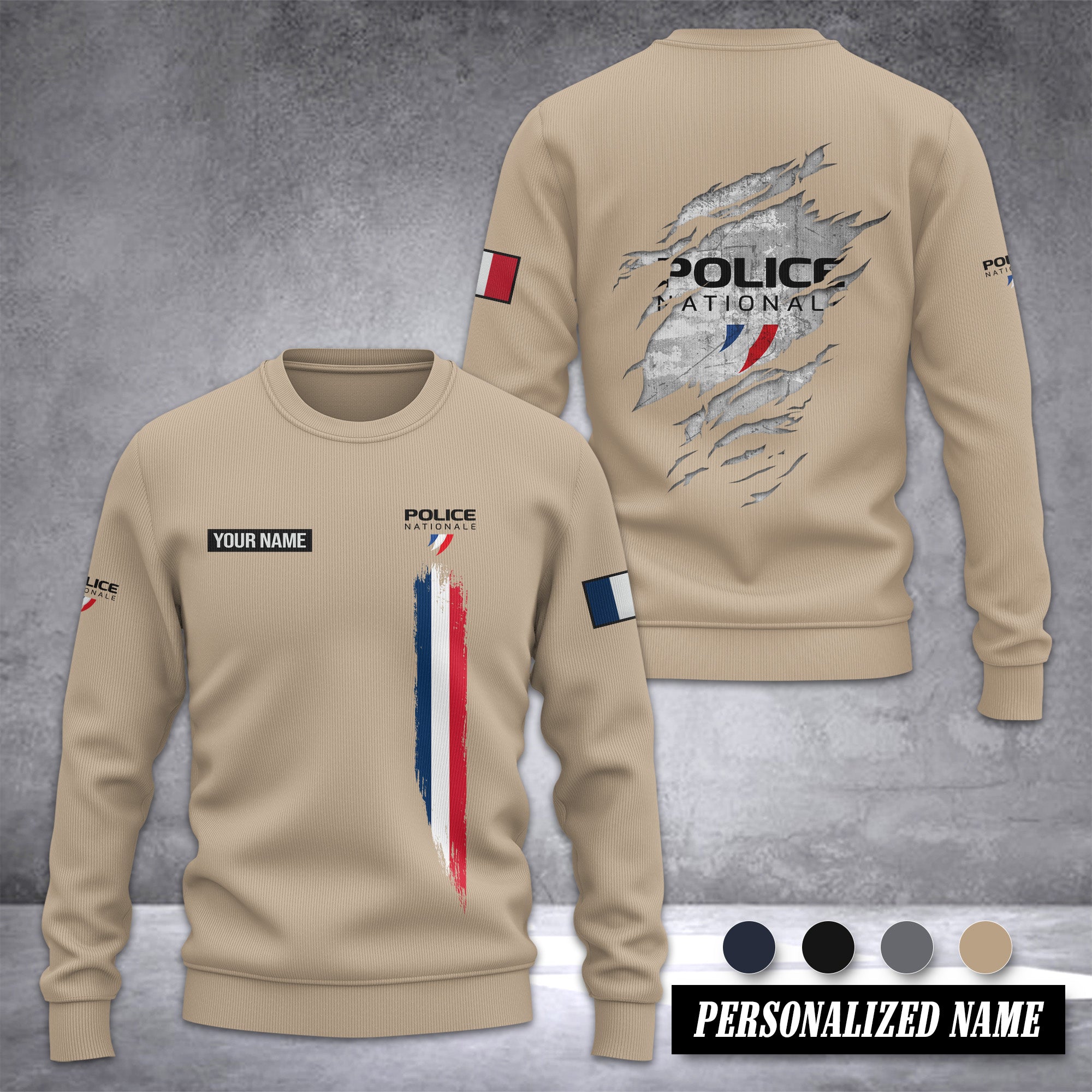Police Nationale Ugly Sweater Christmas Customize 3d printed