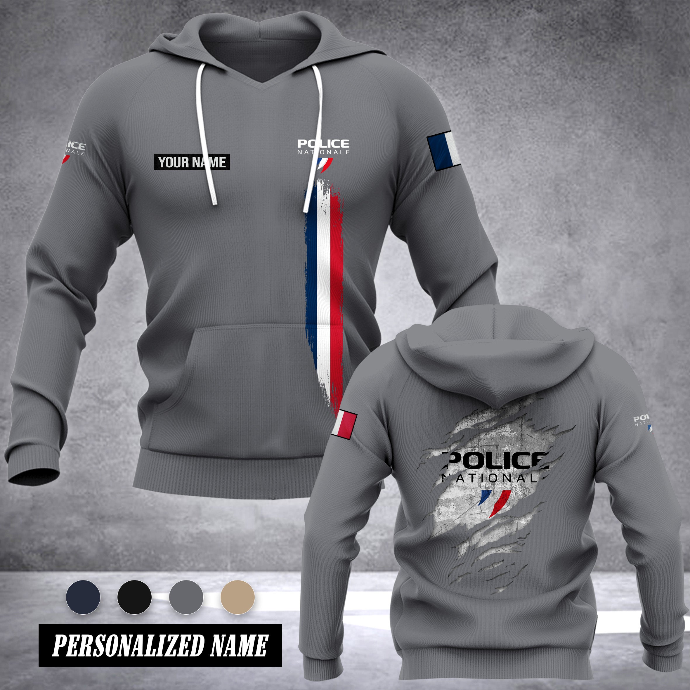 Police Nationale customize hoodie 3d 710