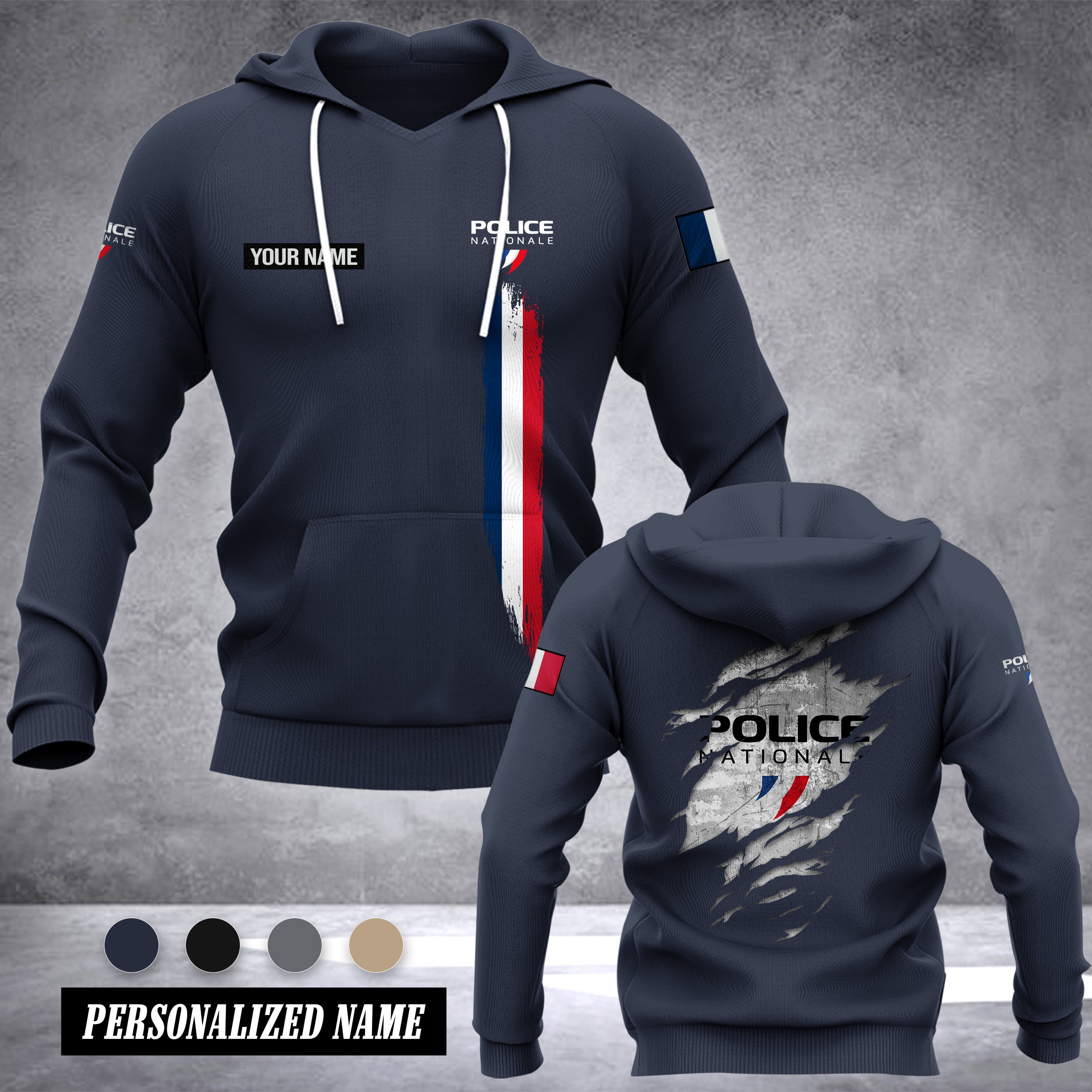 Police Nationale customize hoodie 3d 710