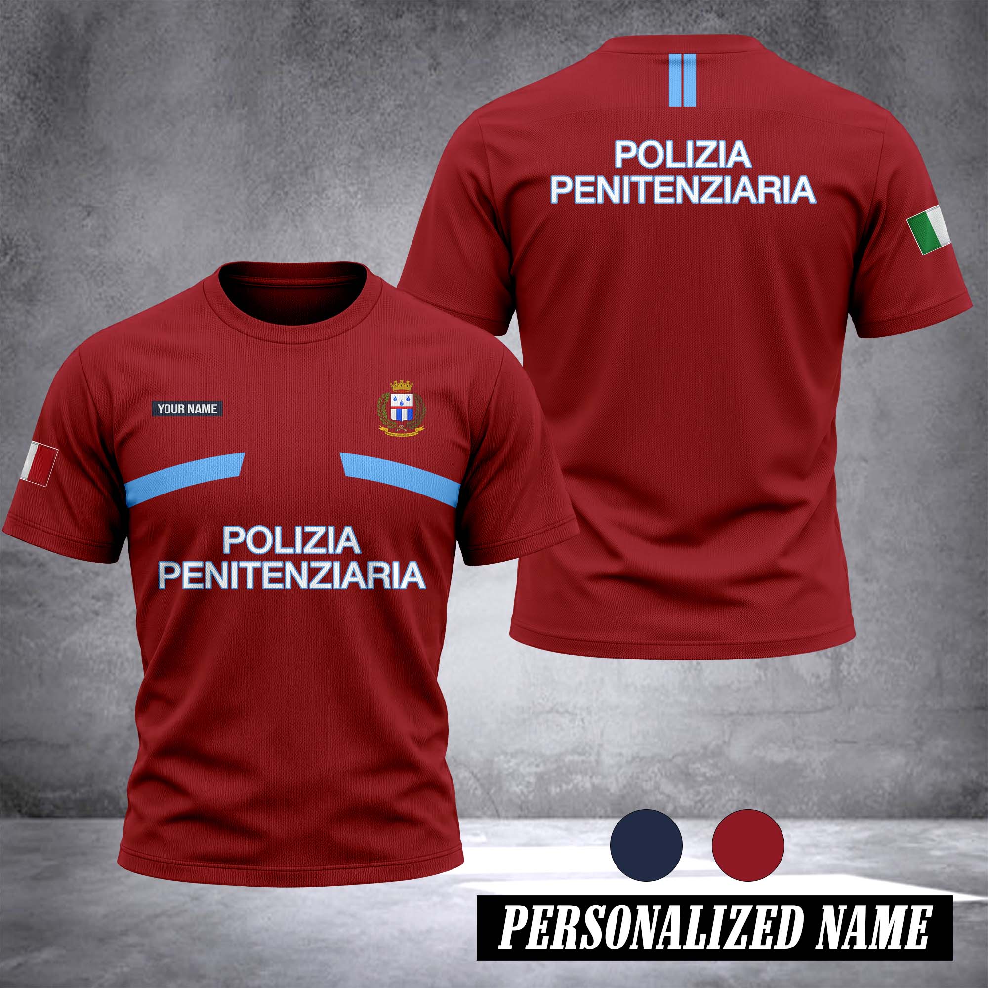 Polizia Penitenziaria customize 3d T-shirt 131