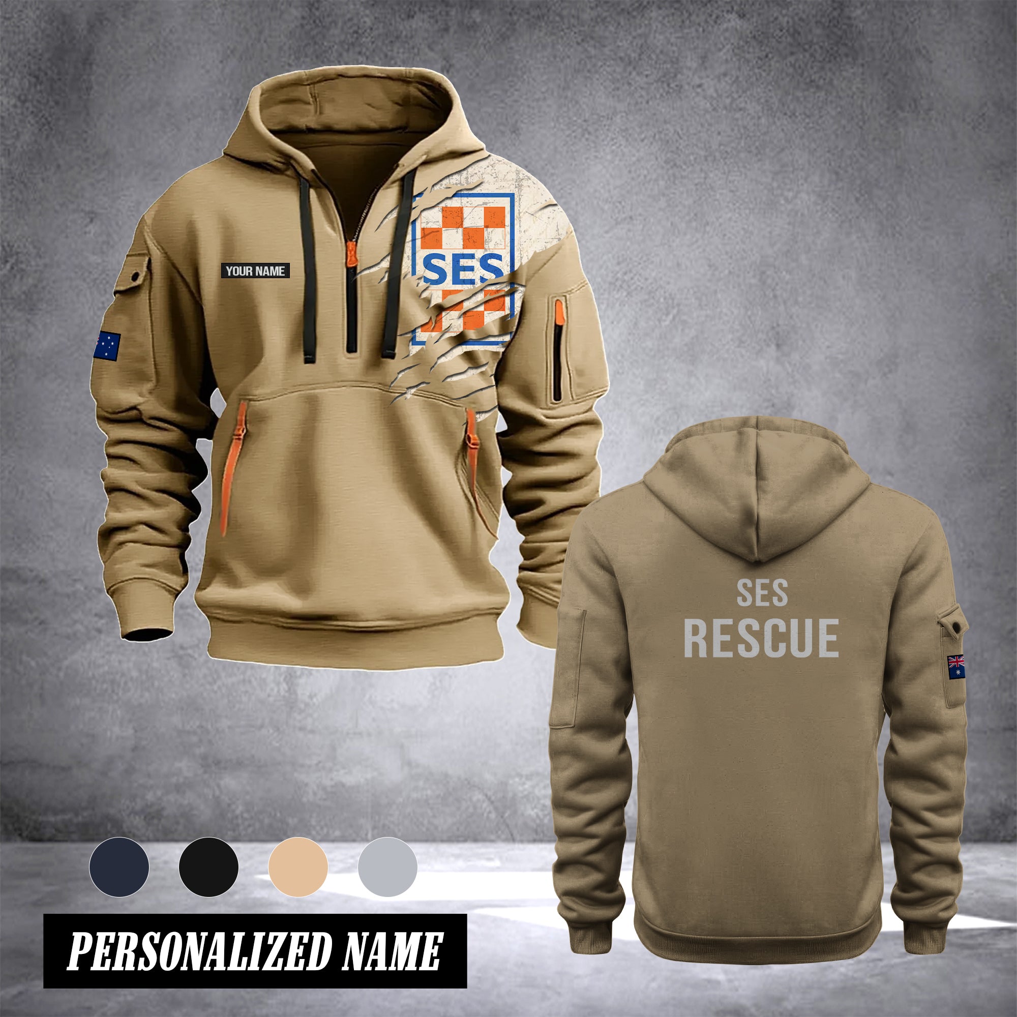 State Emergency Service customize Hoodie Half Zipper NLG