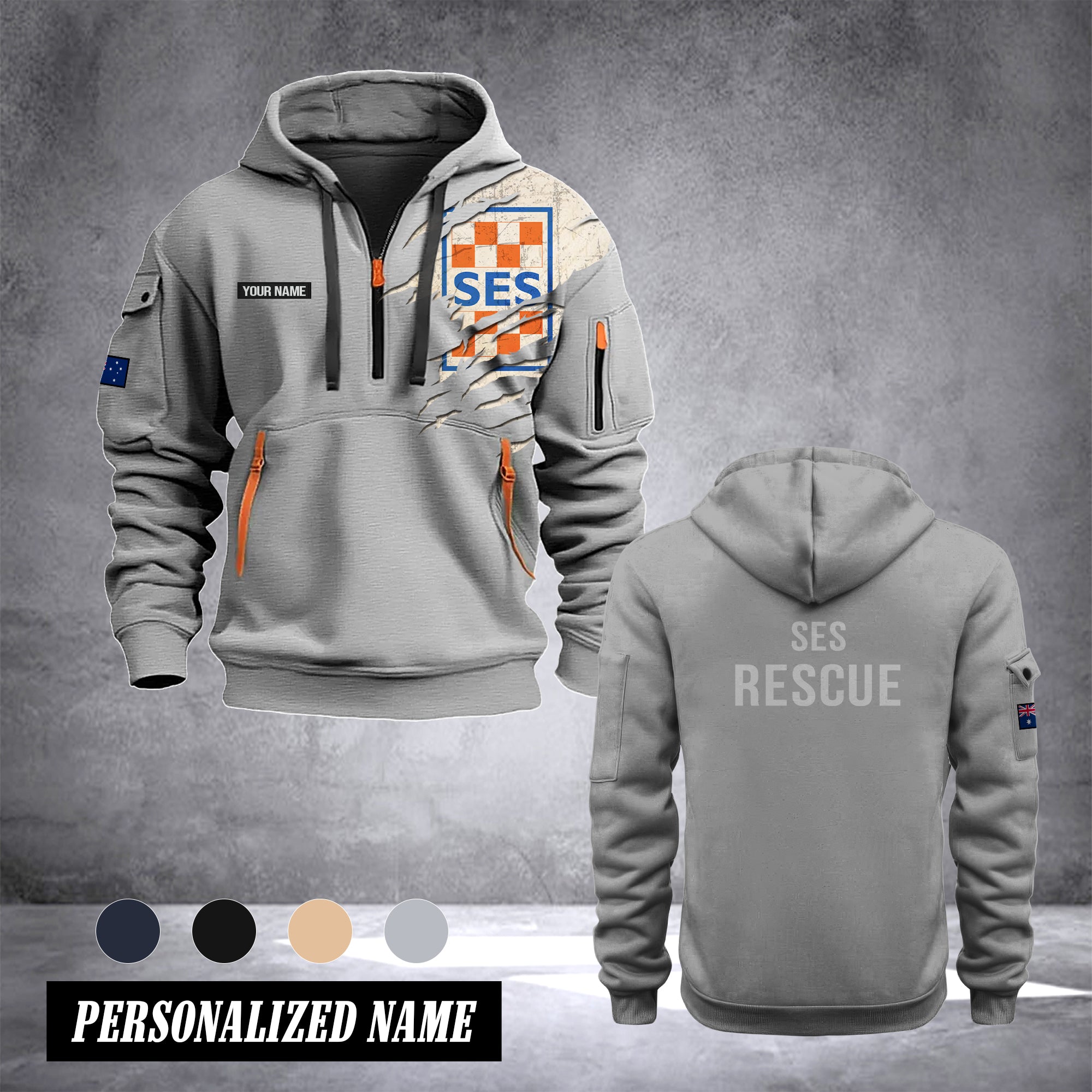 State Emergency Service customize Hoodie Half Zipper NLG