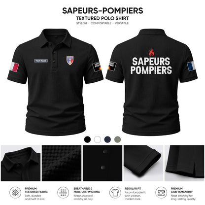 Sapeurs Pompiers customize Casual Short Sleeved Bone Flower Solid Color