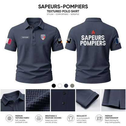 Sapeurs Pompiers customize Casual Short Sleeved Bone Flower Solid Color
