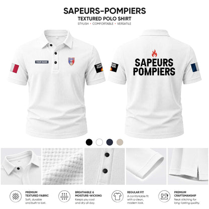 Sapeurs Pompiers customize Casual Short Sleeved Bone Flower Solid Color