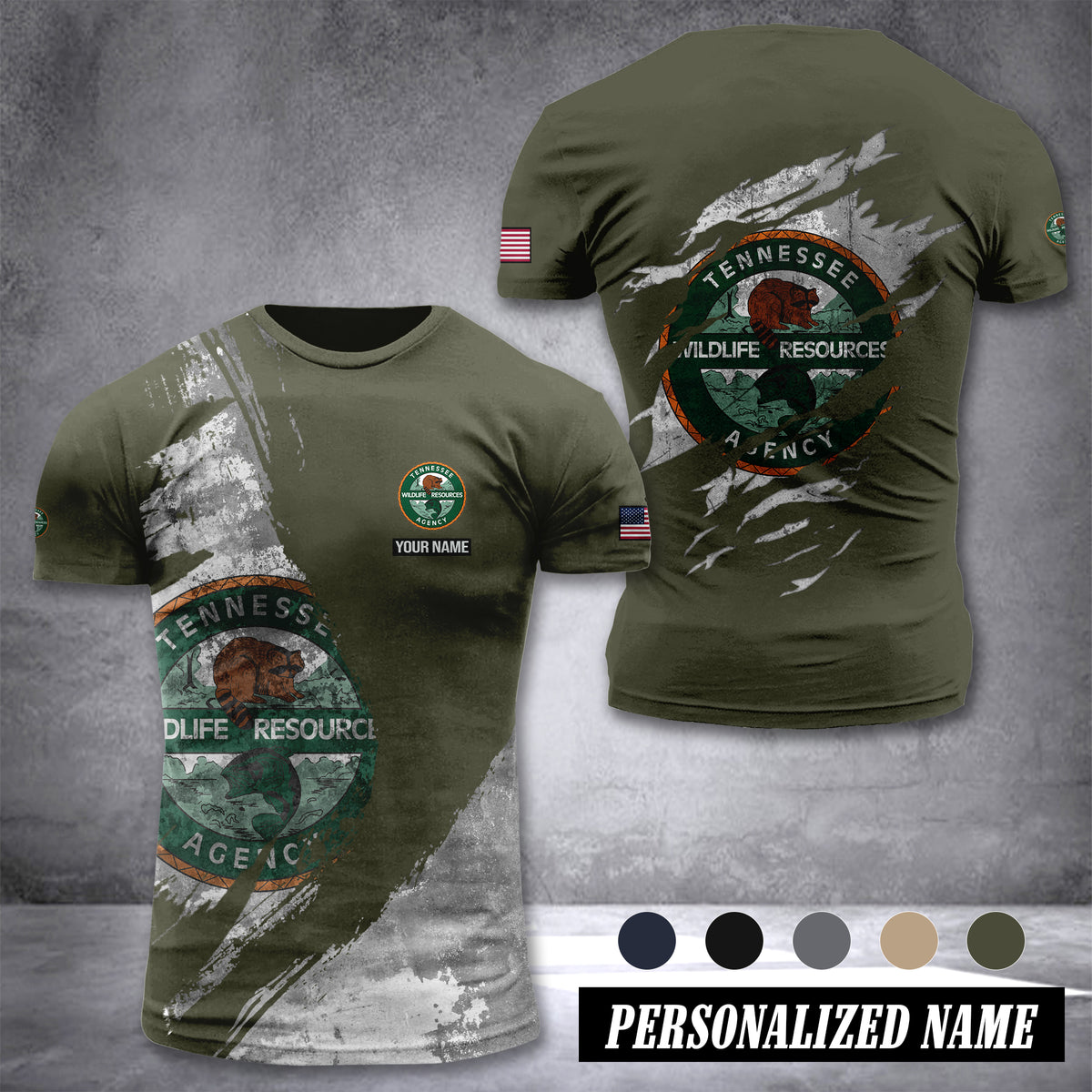 Tennessee Wildlife Resources Agency  customize T-shirt 306