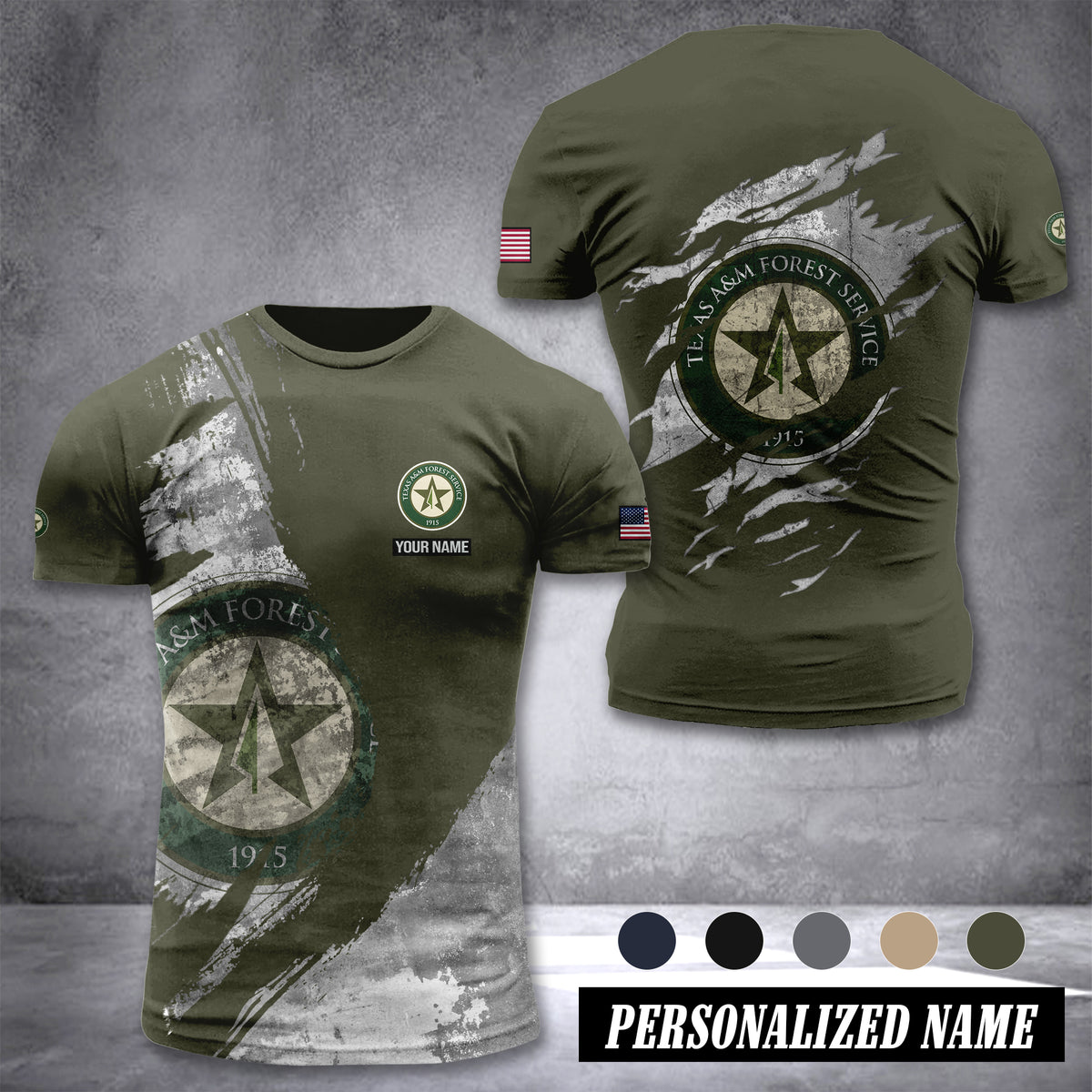 Texas A&M Forest Service customize T-shirt 306