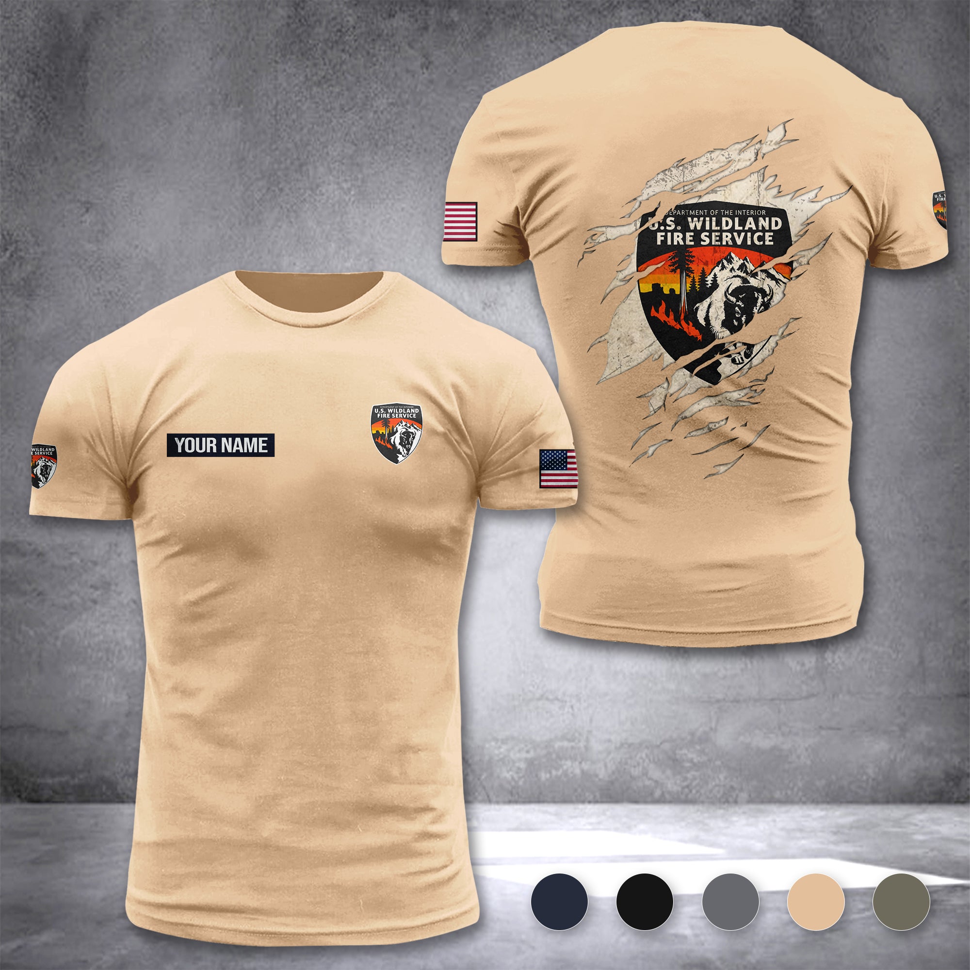 U.S Wildland Fire Service customize T-shirt 289