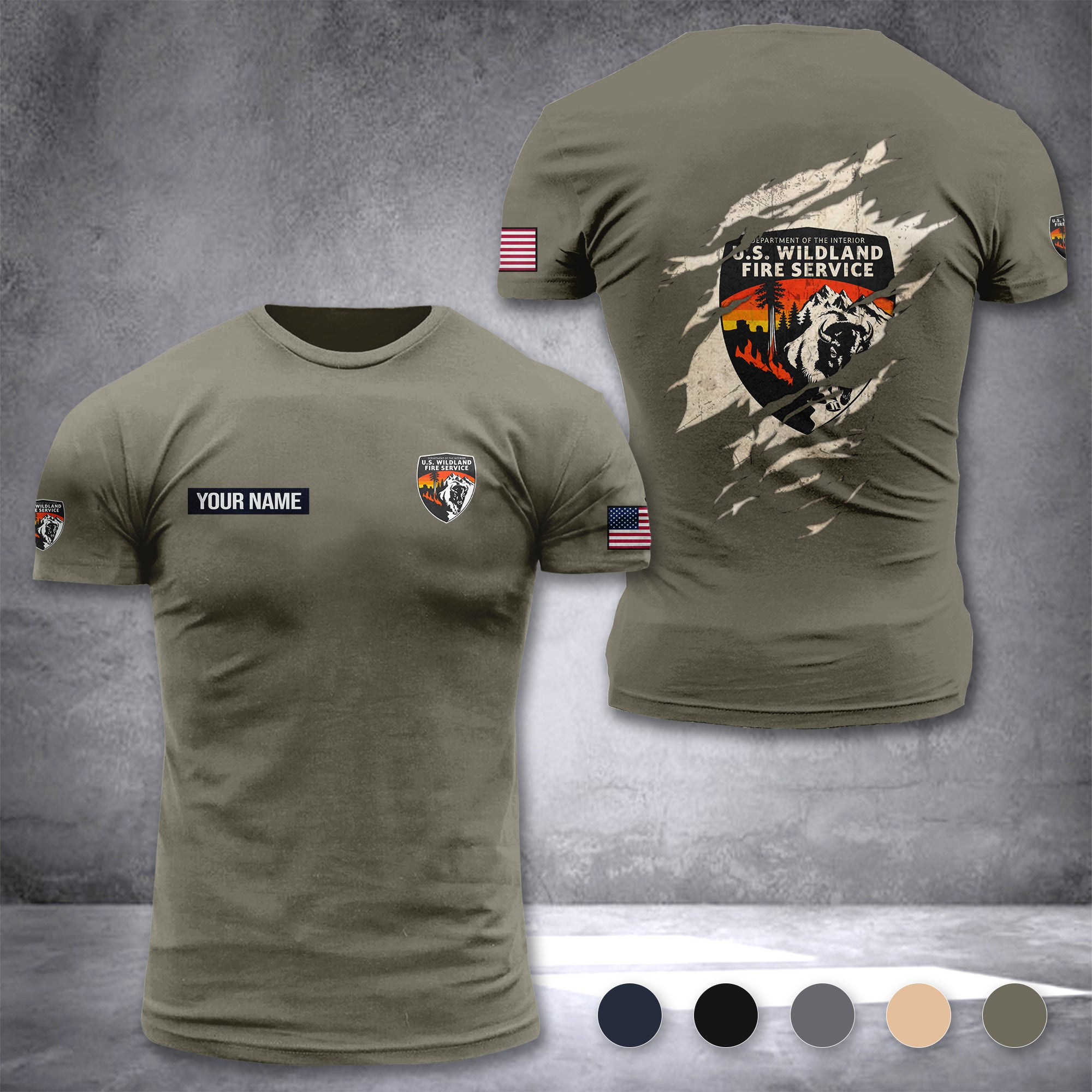 U.S Wildland Fire Service customize T-shirt 289