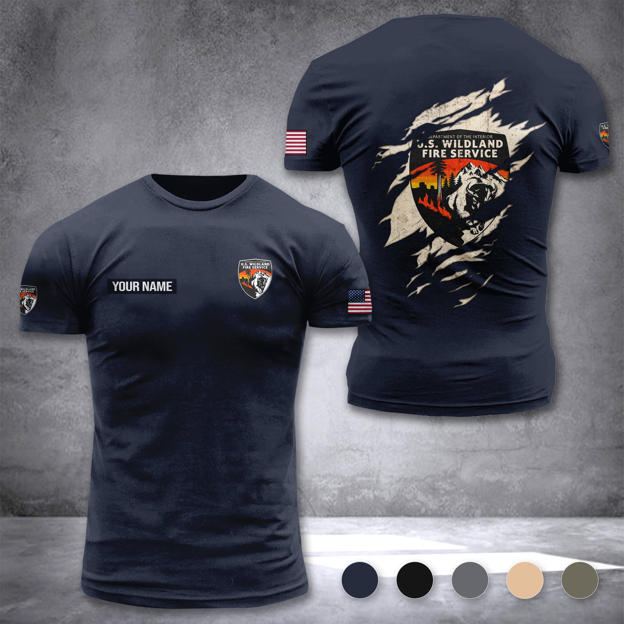 U.S Wildland Fire Service customize T-shirt 289
