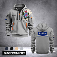 Victoria Police customize Hoodie Half Zipper NLG