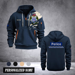 Victoria Police customize Hoodie Half Zipper NLG