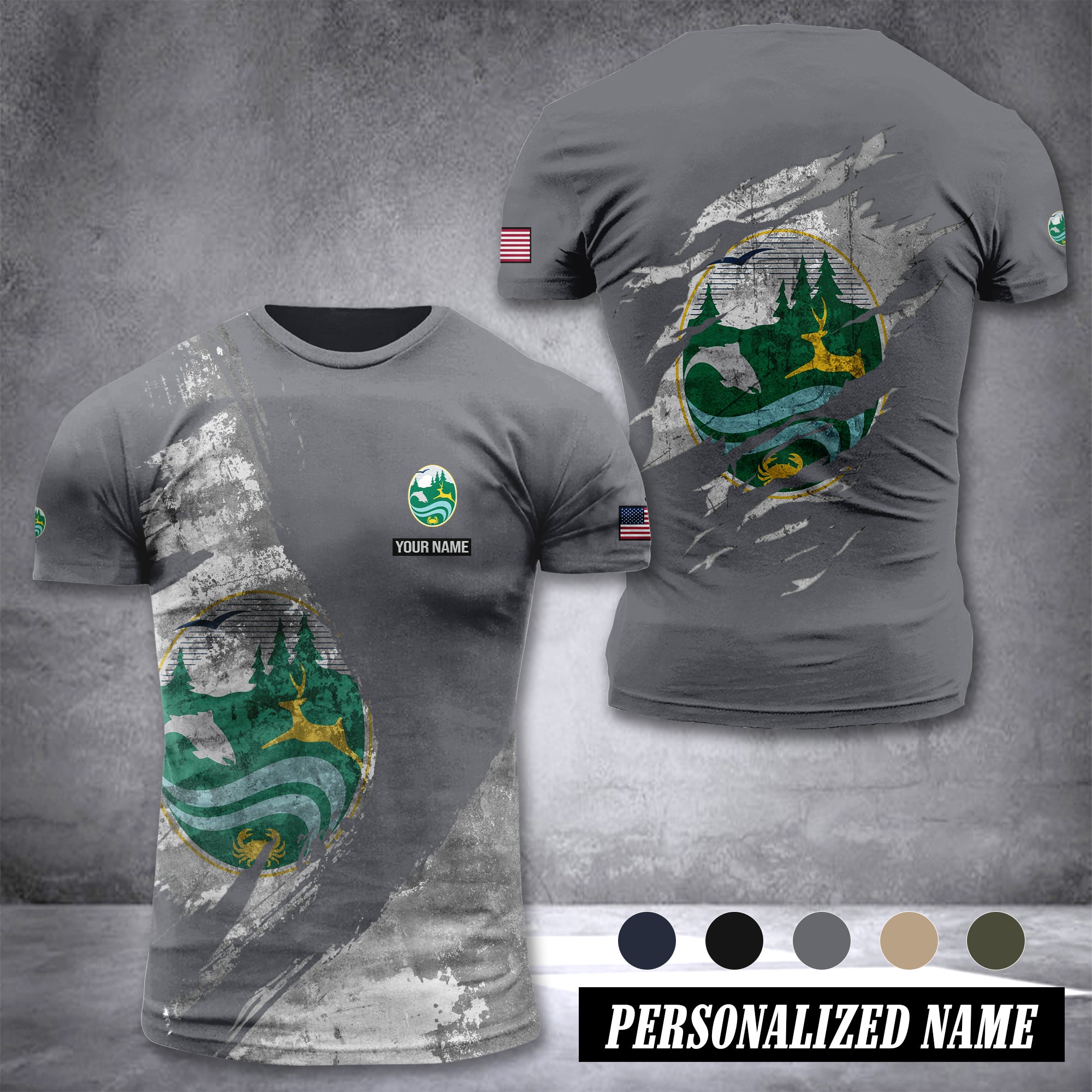 Washington Department of Fish and Wildlife customize T-shirt 306