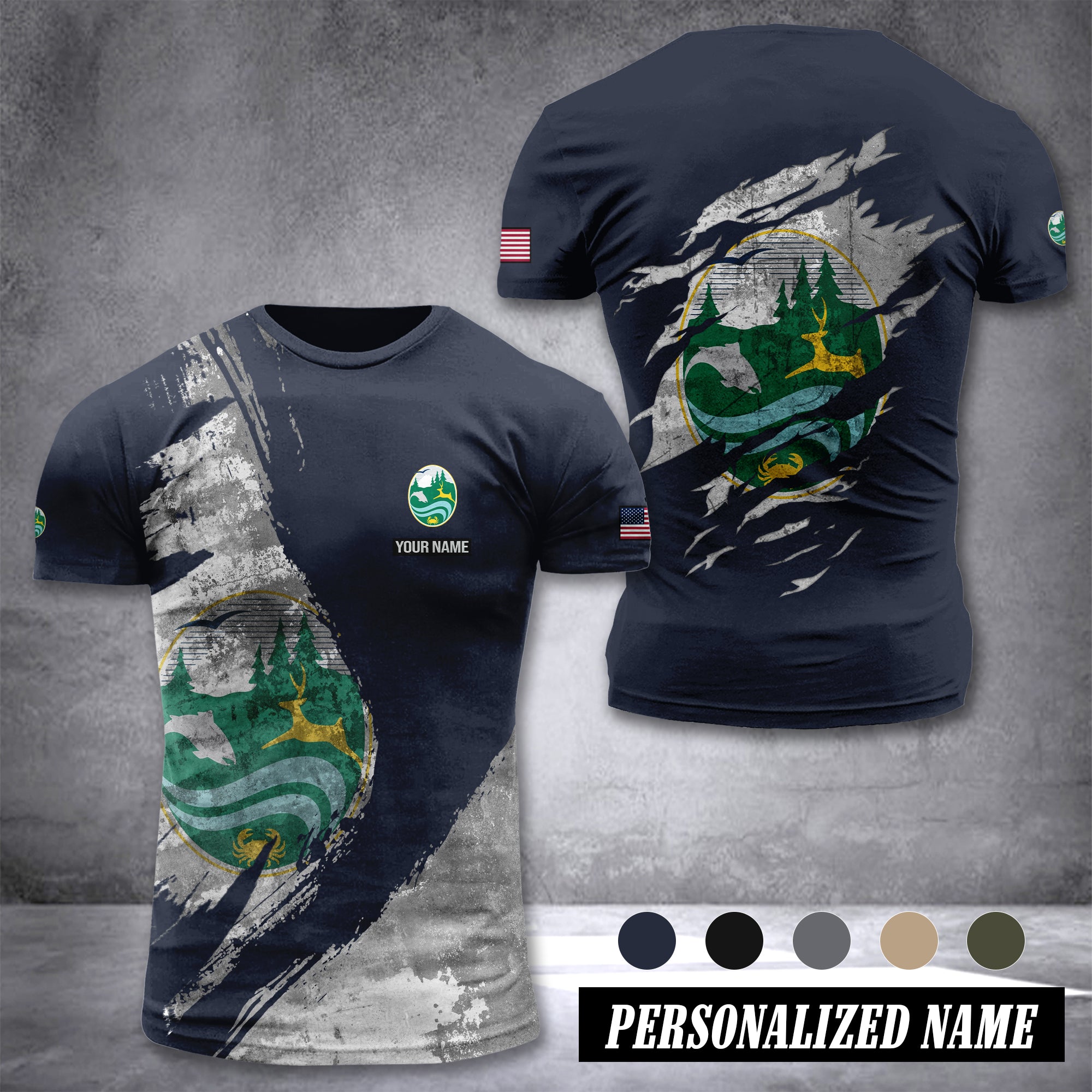 Washington Department of Fish and Wildlife customize T-shirt 306