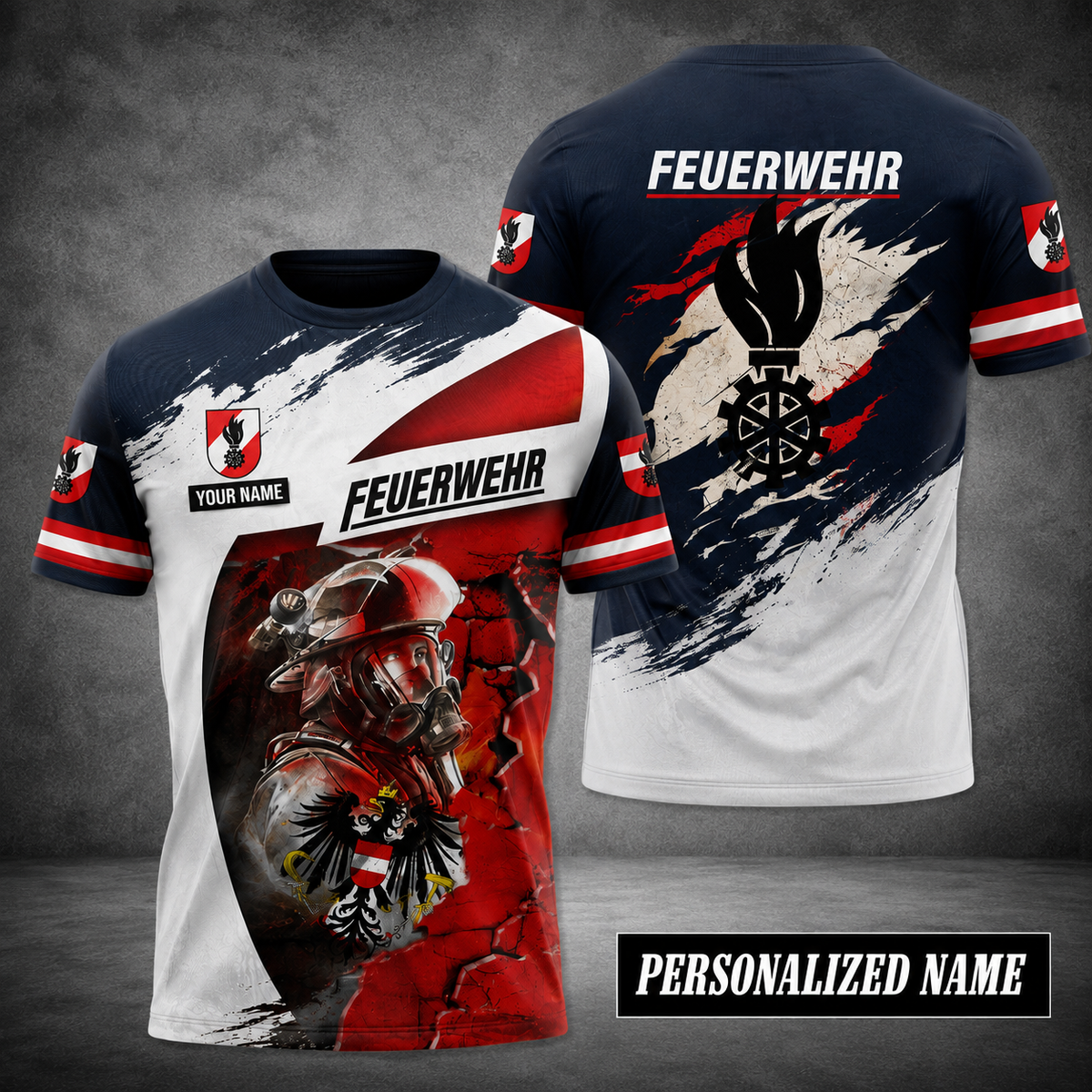 Firefighter Austria customize T-shirt  258