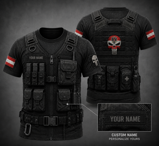 Austria tatical vest customize T-shirt pun
