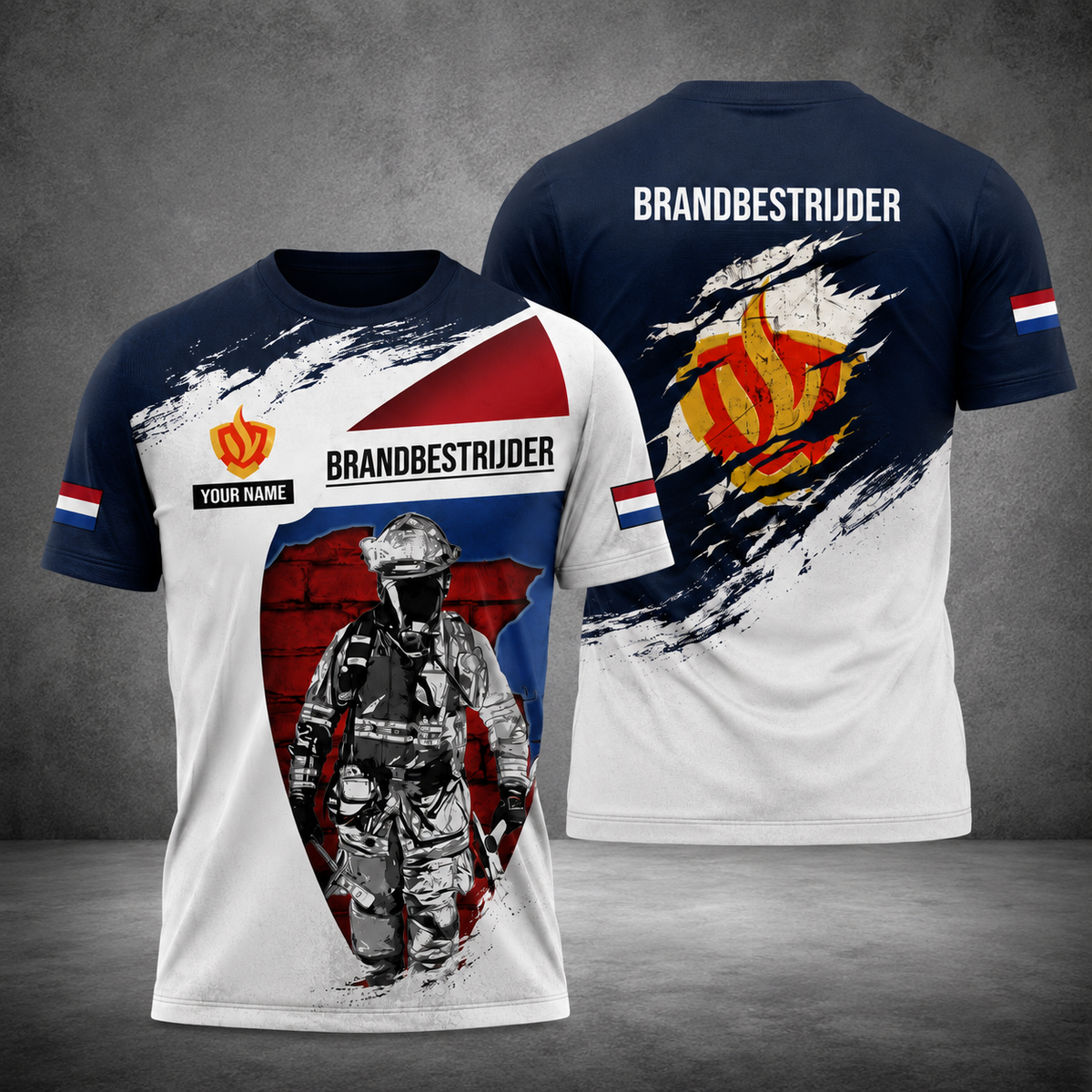 Firefighter Netherlands customize T-shirt  258